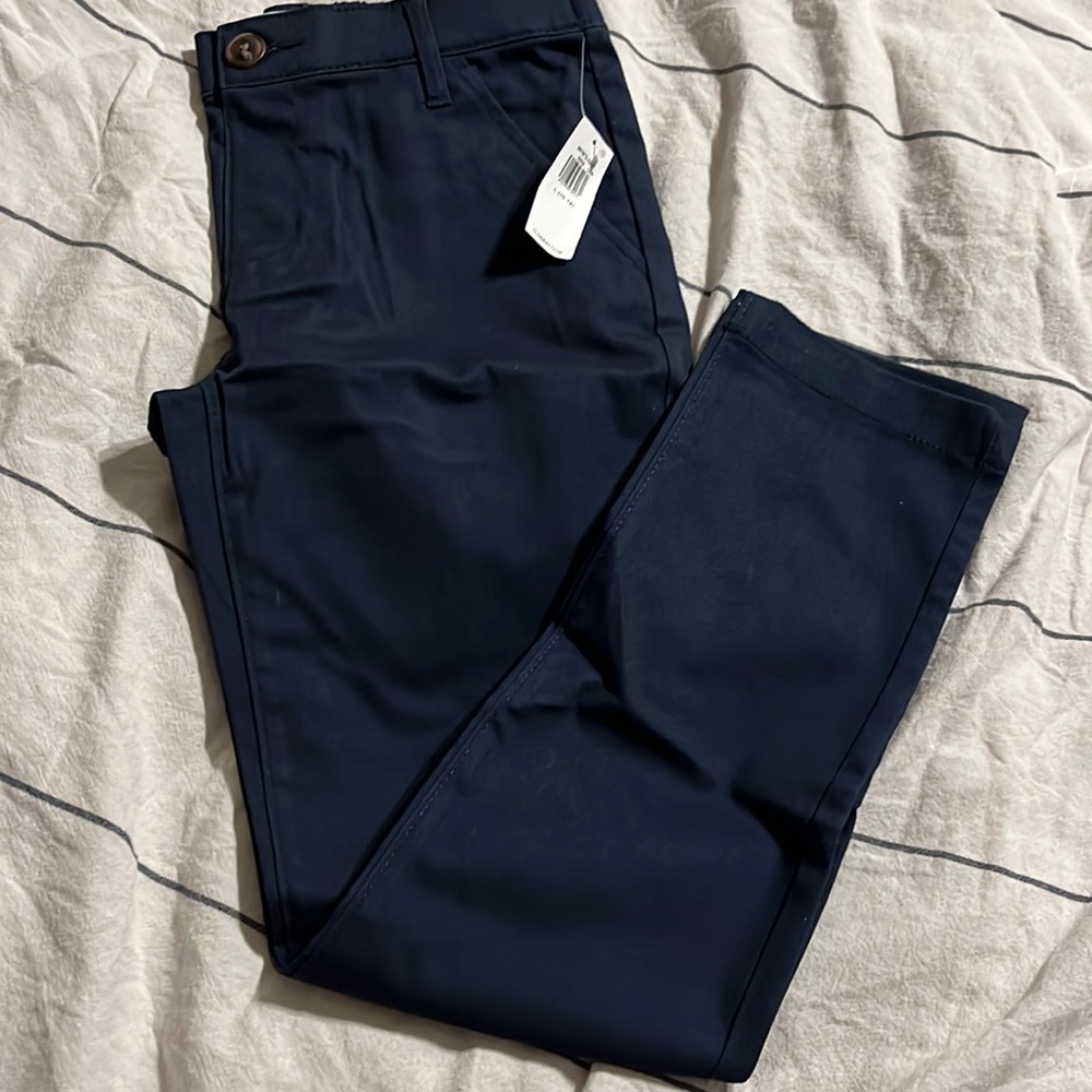 Girls Skinny Ink Blue Uniform Pants
